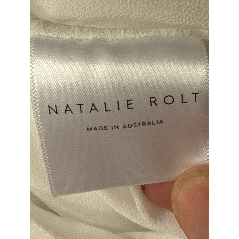 NWT Natalie Rolt Emily Gown White Size 1 (US Size 4) sheer - Picture 10 of 12